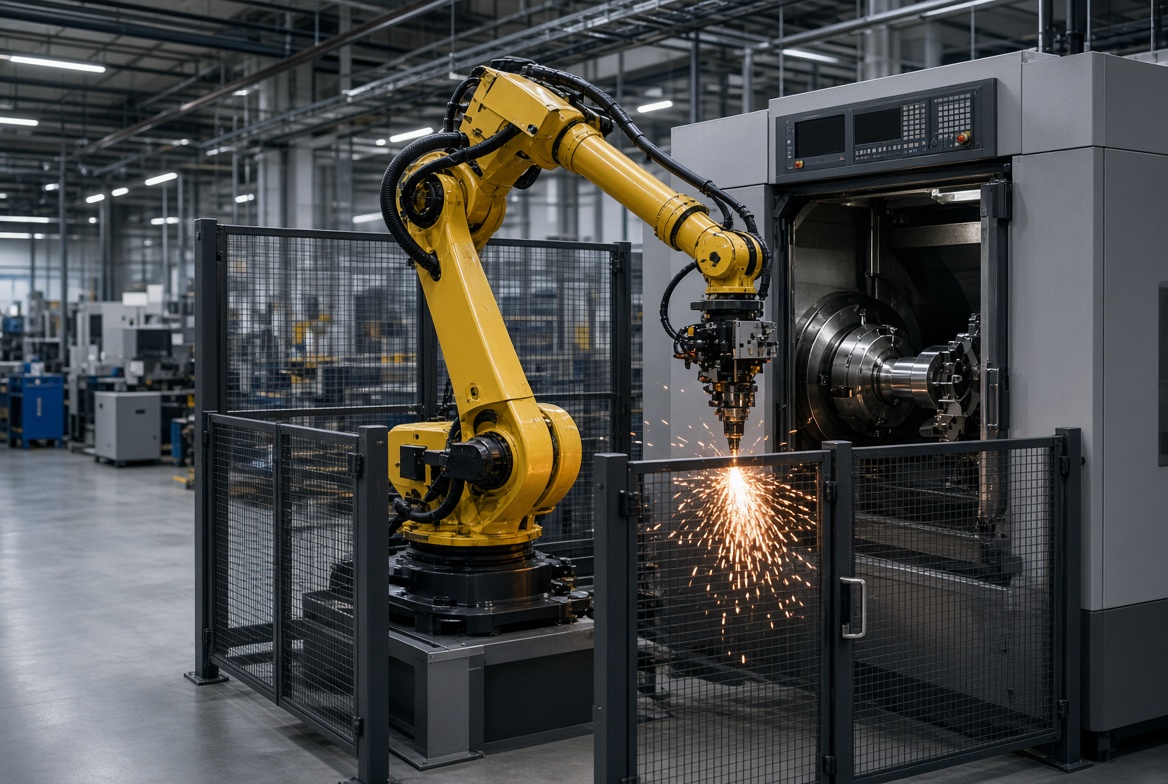 Robot tending cell